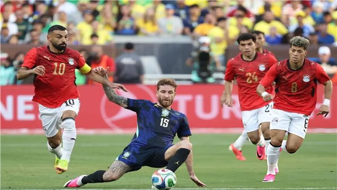 منتخب مصر يتلقى الهزيمة أمام البرازيل في مباراة ودية قبل كأس العالم